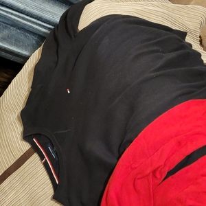 Tommy Hilfiger Men's S/M 100% Cotton Blue Crew Neck Sweater